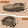 71"L x 43"W x 10"H Human Sized Dog Bed, Giant Dog Bed for Adults, Faux Fur Foldable Floor Sofa Bed for Reading Napping, Removable Cover - 2 of 4