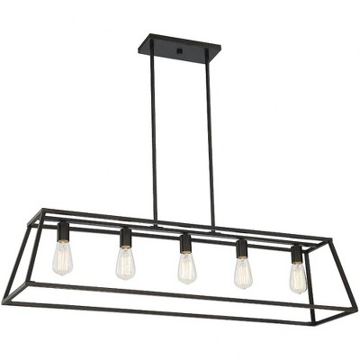 Denton Classic Bronze 44" Linear Chandelier with 5-Light Design