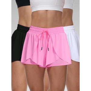 Clotth 3-Piece Flowy Athletic Shorts for Women Fitness Yoga Exercise Running Butterfly Tennis Sport Vitality Shorts S - 1 of 4