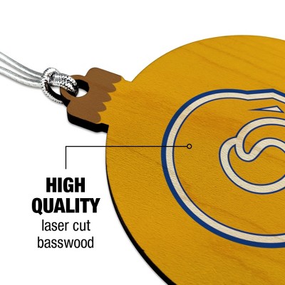 Albany State University Secondary Logo Wood Christmas Tree Holiday Ornament