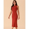 Seta T Women's Sleeveless Ribbed Knit Midi Sweater Dress - 2 of 4
