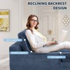Dolonm 75" Deep Seat Lazy Sofa,Corduroy Sleeper Sofa Bed & Cloud Lounge Chair,High-Resilience Sponge,4 Pillows,for Living Room/Office - 4 of 4
