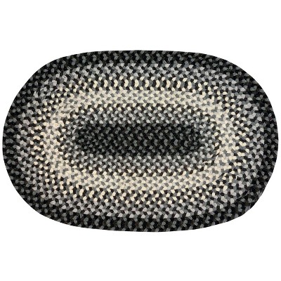 42 x 66 Woodbridge Braid Collection Gray 100% Wool Reversible Indoor Area  Utility Oval Rug - Better Trends