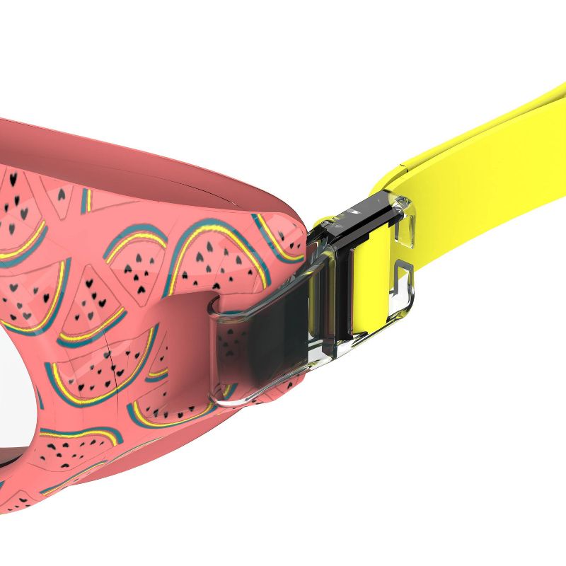 Speedo Junior Glide Print Swim Goggles - Yellow/Pink Watermelon, 4 of 5