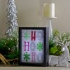 Northlight LED Lighted "HO, HO, HO" with Snowflakes Framed Christmas Wall Art - 9" - 2 of 4