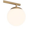 Possini Euro Design Meridian Modern Wall Light Soft Gold Hardwire 23" 3-Light Fixture Frosted White Globe Glass for Bedroom Bathroom Vanity Reading - 3 of 4