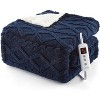 Fast Heating Blanket Throw, Thick Tufted Electric Machine Washable Heated Throw Blanket with 10 Heating Levels and 10 Time Settings - 3 of 4