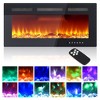 GustoWave Fireplace 36 Inch,Ultra-Thin Recessed and Wall Mounted Fireplace Heater,Linear Fire Place,Logs & Crystal - 3 of 4