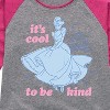 Girls' - Disney Princess - Cinderella Its Cool To Be Kind Shirt Tail Raglan Graphic T-shirt - 2 of 3