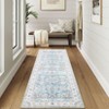 Vintage Rug Machine Washable Rustic Floral Rug Non Slip Traditional Distressed Carpet Soft Low Pile Farmhouse Oriental Design Floor Carpet - 2 of 4