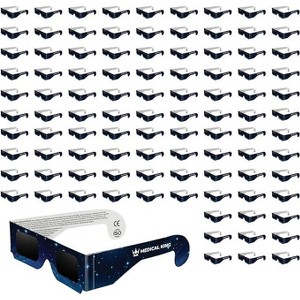 Solar Eclipse Glasses 1000 pack - 2024 CE and ISO Certified Galaxy Design Safe Shades for Direct Sun Viewing - MedicalKingUsa - 1 of 4