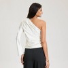 Women's Satin One-Shoulder Draped Top - A New Day™ - 2 of 3