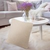 PAVILIA Set of 2 Fluffy Throw Pillow Covers, Decorative Faux Shearling Fur Square Cushion Accent for Bed Sofa Couch - 2 of 4