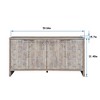 Accent Cabinet Farmhouse Style 4 Door Wooden Cabinet Sideboard Buffet Server Cabinet Storage Cabinet - 4 of 4