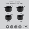 COOK WITH COLOR Nesting Plastic Mixing Bowl Set with Pour Spouts and Handles, Black Speckled, 6 Piece Non-Slip - 3 of 4