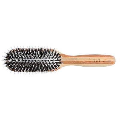 Glamlily 2 Pack Boar Bristle Hair Brushes with Nylon Pins and Bamboo  Handles, Wave Brush, 9 in