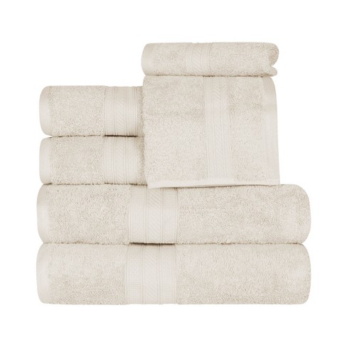 Premium Egyptian Cotton Highly Absorbent Assorted 6-Piece Plush