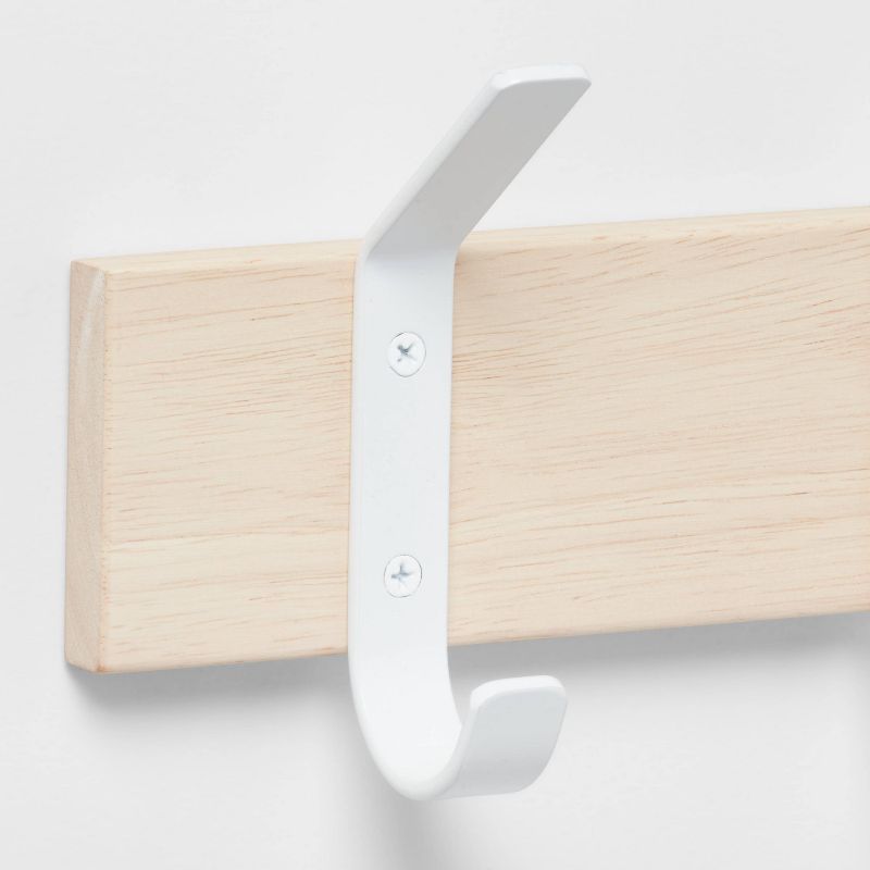 Mixed Material 5 Hooks Rail Matte White - Brightroom&#8482;, 4 of 5