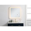 Elegant Lighting Lux 30in x 30in Hardwired LED mirror with magnifier and color changing temperature 3000K/4200K/6000K - image 2 of 4