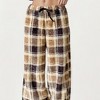 Anna-Kaci Women's Plaid Wide Leg Drawstring Lounge Pants with Elastic Waistband and Relaxed Fit - 4 of 4
