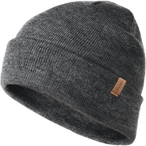 ZUPPAD Adult General Sizing Beanie for Men Women Cuffed Thick Knitted Unisex Winter Hat Beanies Skull Cap Hats 1 Pack - 1 of 4