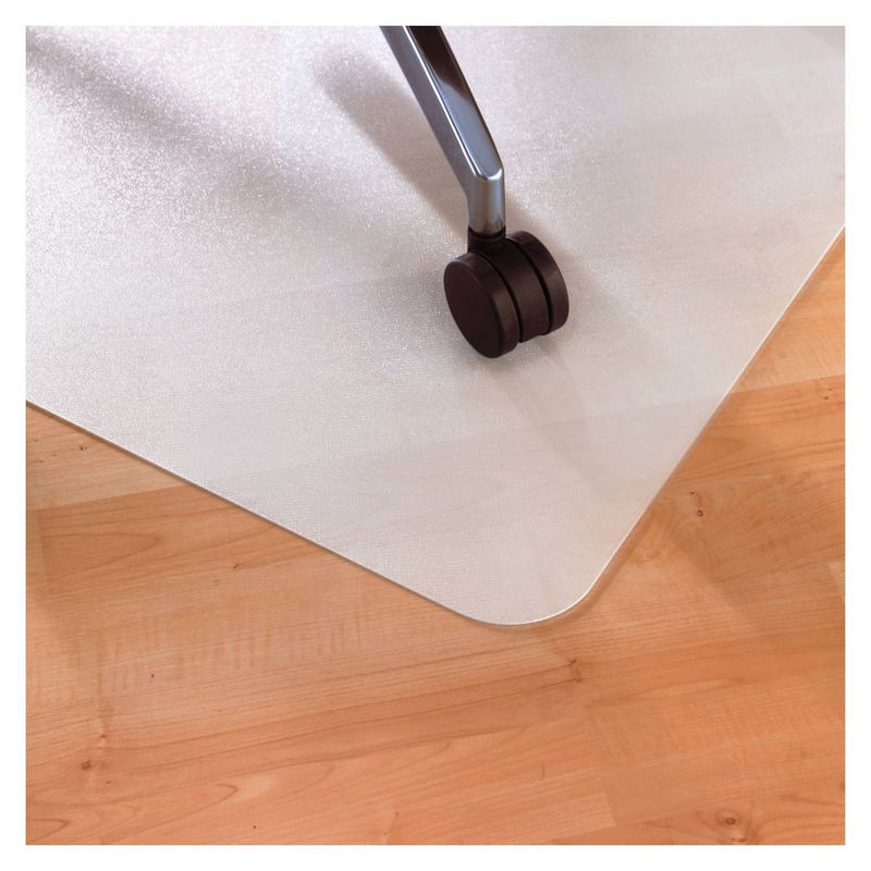 Polypropylene Anti Slip Foldable Chair Mat for Hard Floors Rectangular White - Floortex, 6 of 10
