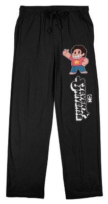 Steven Universe Steven Character Men's Black Graphic Sleep Pajama Pants