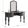PAGED Makeup Vanity Desk Contemporary Makeup Table with 3-Mode Lighted Mirror, Socket, Drawer, 3 Shelves for Bedroom, Powder Room - 3 of 4