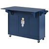 Rolling Kitchen Island On Wheels With Adjustable Shelves,Kitchen Island Cart With Spice Rack,Towel Rack And 2 Drawers -Maison Boucle - 4 of 4