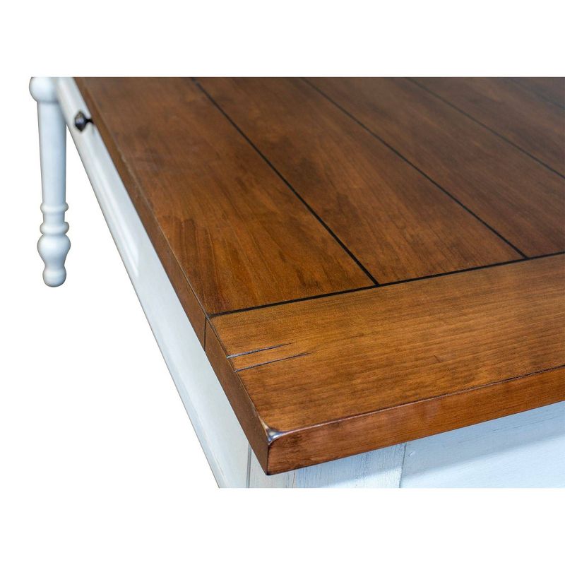 Rustic Wood Writing Desk White - Martin Furniture, 4 of 8