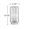 360 Lighting Caledan Modern Accent Table Lamp 10 1/2" High Clear Crystal Rods for Bedroom Bedside Nightstand Office Kids Family House Home - 4 of 4
