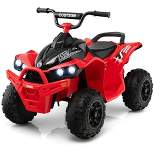 Costway 12V Battery Powered Kids Ride On ATV Electric 4-Wheeler Quad Car with  MP3 & Light