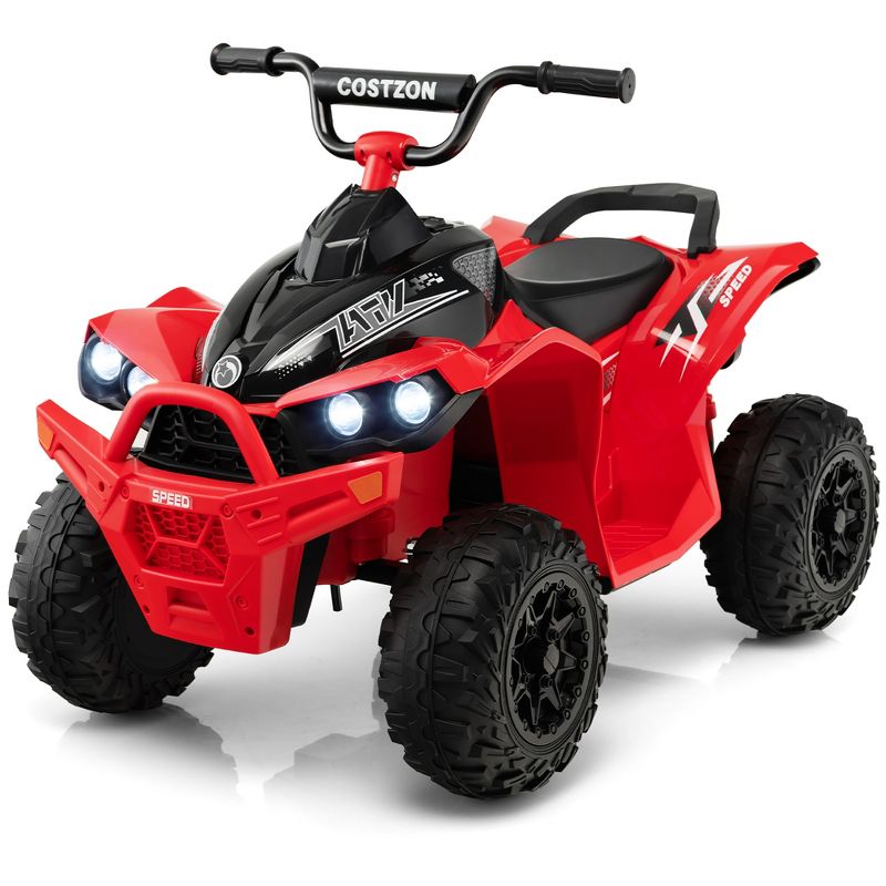 Costway 12V Battery Powered Kids Ride On ATV Electric 4-Wheeler Quad Car with  MP3 & Light, 1 of 11