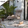 Lafuma Futura XL Zero Gravity Portable Ergonomic Outdoor Steel Framed Lawn Patio Recliner Folding Lounge Chair with Headrest Cushion, Graphite - 4 of 4