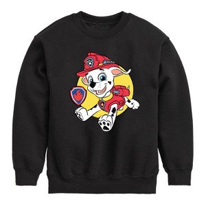 Boys' - Paw Patrol - Marshall Sketch Graphic Long Sleeve Fleece Sweatshirt - 1 of 4