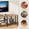 67 Inch Large TV Stand with LED Lights, Corner Entertainment Center with Power Outlets, 4 Open Storage Shelves, for 55/65/75 Inch TV - 2 of 4