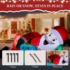 ChicFurnit Inflatable Holiday Decorations Santa Holding Gift Box Relaxed Pose for Outdoor Christmas Yard Display, Multicolored, 84"*29.52"*41.28" - 4 of 4