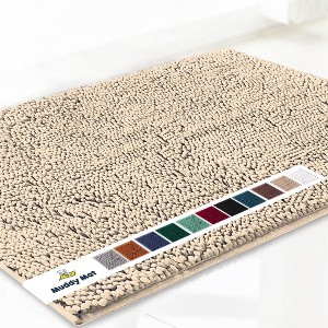 Muddy Mat Highly Absorbent  Soft Chenille Door Mat and Pet Rug Non Slip Thick Washable Area and Bath Mat for Indoor and Outdoor - 1 of 2