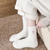 Anna-Kaci Women's 3-Pack Fuzzy Crew Socks with Embroidered Bow Detail Soft Cozy Lounge Sock Set - 3 of 4