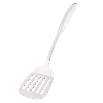 Household Kitchen Cooking Tool Slotted Design Egg Pancake Turner Spatula - Silver Tone