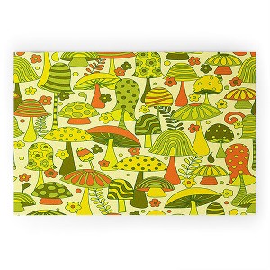 Jenean Morrison Many Mushrooms Green Welcome Mat - Deny Designs - 1 of 3