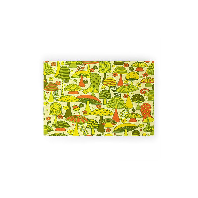 Jenean Morrison Many Mushrooms Green Welcome Mat - Deny Designs, 1 of 4