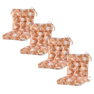 ARTPLAN Patio Chair Cushion,Tufted Adirondack Outdoor Chair Cushion,Wicker High Back Outdoor Seat Cushion,Set of 4,21"X21"X4" (4 Pack) - 1 of 4