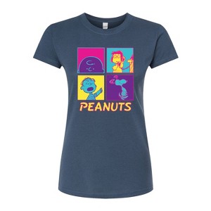 Women's - Peanuts - Pop Grid Fitted Graphic T-Shirt - 1 of 3