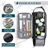 PAVILIA Toiletry Bag for Men Women, Canvas Travel Dopp Kit, Water Resistant Hygiene Toiletries Organizer, Shaving Accessories Bag - 4 of 4