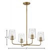 Lark Kline 4 - Light Chandelier in  Lacquered Brass - image 4 of 4