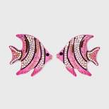 SUGARFIX by BaubleBar 'Take it for a Fin' Statement Earrings - Pink