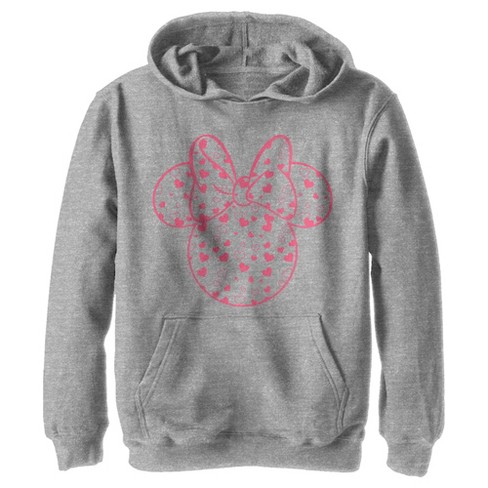 Boy's Disney Mickey And Friends Minnie Heart Silhouette Pull Over