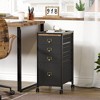 4-Drawer Mobile File Cabinet with Wheels - Versatile Rolling Storage Cabinet for Home Office, Fits A4/Letter Size Files & Printer Stand - 3 of 4