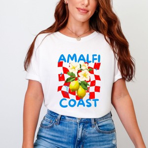Simply Sage Market Amalfi Coast Red Checkerboard Garment Dyed Tee - 1 of 4